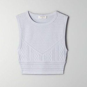 Aritzia Babaton - POINTELLE CROPPED TANK - Medium - BNWT